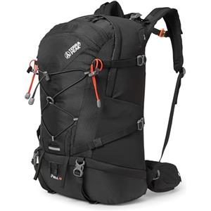 Terra Peak® Zaino da Trekking 40 litri uomo donna rosso FLEX 40 GRANDE - Zaino da escursionismo, viaggio sportivo e montagna da esterno ergonomico e impermeabile per Hiking e escursioni, traspirante