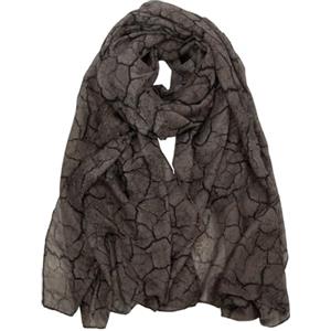 RIIQIICHY Donna Sciarpa Foulard Primaverile Elegante Grigio scuro Floreale 180x90 cm