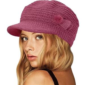 CheChury Berretti in Maglia Cappello Donna Berretto in Pile Berretto Invernale da Donna Moda Stile Berretto Donna Warm Cappello Ottagonale Berretti Viaggio Vacanza Tempo Libero Basco