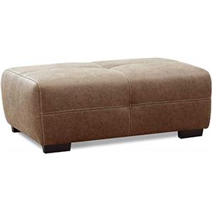 CAVADORE Mavericco/XXL - Pouf imbottito in similpelle, design moderno, adatto a divano grande e sofa angolare Mavericco, 108 x 71 x 41 cm, colore: Cognac