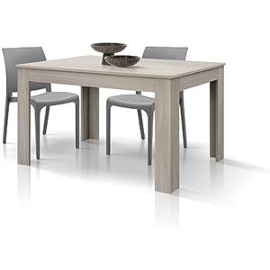 KONTE.DESIGN Tavolo LIPARI in legno finitura olmo perla, allungabile 120×80 cm - 170×80 cm