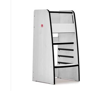 Bianconiglio Kids ® TRUSTY PLUS: La Torre Montessoriana Regolabile in 4 posizioni con Sistema di Sicurezza KIDSAFE, EASYLOCK e bordi ABS antiurto per l'Apprendimento Sicuro, Fatta a mano in Italia