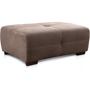 CAVADORE - Sgabello Mavericco/XXL in similpelle/stile industriale, adatto per divani grandi e divani ad angolo Mavericco, 108 x 71 x 41 cm (L x A x P) / microfibra marrone chiaro