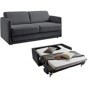 Atlantic Home Collection - Divano letto LIMONE, imbottito, colore: Antracite
