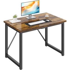 JUMMICO Scrivania 100 x 50 x 75 cm, tavolino piccolo per computer, scrivania per studio, scrivania per computer, piccolo per casa, ufficio, colore marrone