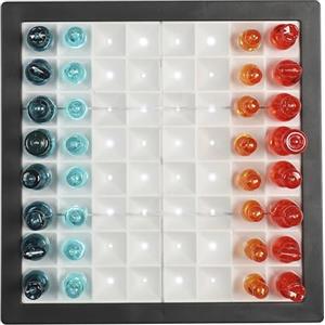 MISTER GADGET, MG3543, Gioco di Scacchi Trasparenti LED, Scacchiera Illuminata, Pezzi Neri, Blu e Bianchi, Design Moderno ed Elegante per Giocatori Appassionati