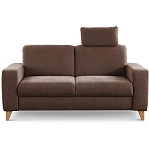 CAVADORE Divano Lotta in faggio, Paris tortora a 2 posti