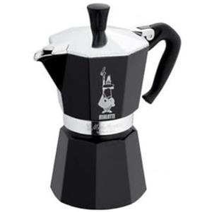 Bialetti Caffettiera Moka Express Color, 1 Tazza, Manico anti scottatura, Non adatta a induzione, 1 Tazza (60 ml), Alluminio, Nero