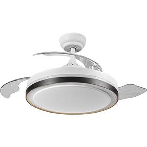 OSRAM Ventilatore da soffitto 1070mm retrattile, 66W LED 3CCT, motore DC 6 velocità, timer con telecomando, 6460 m³/h