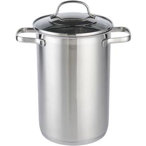 RÖSLE ELEGANCE pentola per la pasta e asparaghiera, per la preparazione di pasta e verdure, 4,5 litri, acciaio inox 18/10, con scolapasta, adatta ai piani cottura a induzione e alla lavastoviglie