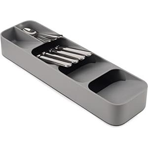 Joseph Joseph Drawer Store - Organizzatore per cassetti di posate compatto, 5 scomparti, contiene oltre 24 pezzi- Grigio