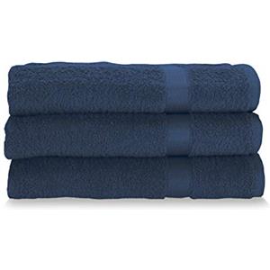 Gabel Asciugamani Viso, Spugna di Puro Cotone Idrofilo, 60 x 100 cm, Blu, Set da 3 Pezzi