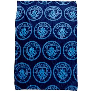 Manchester United Character World Coperta in pile ufficiale Manchester City FC, super morbida, design con stemma del calcio, calda e super morbida al tatto, perfetta per casa, camera da letto, pigiama party e campeggio