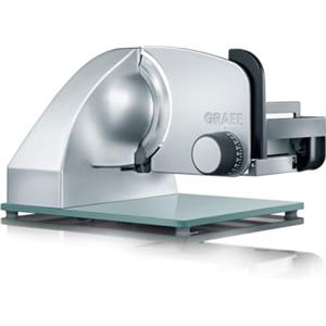 GRAEF. GRAEF Master M20 Affettatrice elettrica Made in Germany, lama piena Ø170 mm, taglio fine 0-20 mm, 170W, metallo, argento