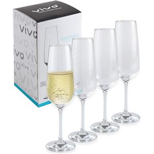 Villeroy & Boch Vivo by Villeroy & Boch Group Voice Basic Flauti da Champagne, Set da 4 Pezzi, 283 ml, Cristallo, Trasparente