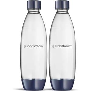 sodastream 2 Bottiglie Fuse Lavabili In Lavastoviglie per Gasatore ENSO,DUO, TERRA, E-TERRA, ART, GAIA, colore blu scuro