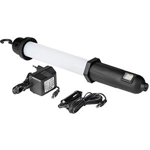 POLY POOL - PP3160 Torcia LED Da Lavoro con Luce 110lm e Gancio Girevole a 360°- Lampada Portatile Ideale per Lavoro Officina con Spina Accendisigari per Auto - Lampada Emergenza Ricaricabile