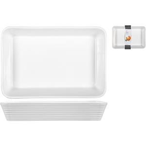 Home Pirofila Rettangolare, Porcellana, Bianco, 35x24 cm