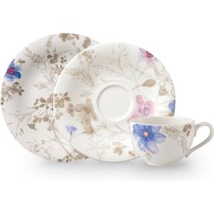 Villeroy & Boch Mariefleur Gris Servizio da Caffè per 6 Persone, Porcellana Premium, 18 Pezzi, Bianco/Blu/Grigio