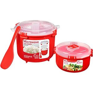 Sistema Microwave Rice Cooker (2,6 L) e contenitore alimentare Microwave Round (915 ml) | Privo di BPA