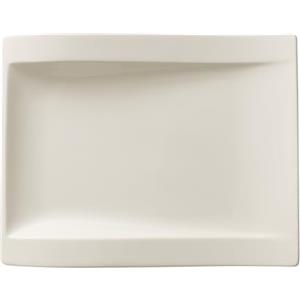 Villeroy & Boch NewWave Piatto da Colazione Rettangolare, per Piccoli Pasti, per Lavastoviglie e Microonde, Porcellana Premium, Bianco, 26 x 20 cm