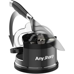 AnySharp Pro Affilacoltelli (Metal) con Ventosa, Grigio
