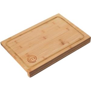 MasterChef Tagliere da Cucina in Legno, Grande con Bordi, per Piano Lavoro Cucina, per Pane, Pizza, Aperitivo, e altro, Bambu, Accessori Cucina con Scanalatura del Succo