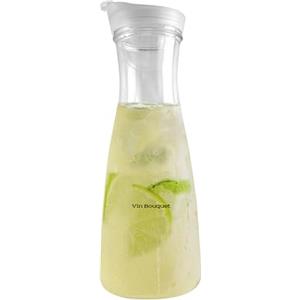 VB VIN BOUQUET FIA 1465 Caraffa conica in acrilico da 1000 ml con coperchio, leggera e resistente, ideale per acqua, succhi e bevande fredde.