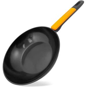 Fackelmann Wok Padella in alluminio forgiato Ø28x8 cm, padella con rivestimento antiaderente, per tutti i piano cottura, induzione, senza PFAS, Linea Soft Collection
