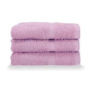 Gabel Asciugamani Ospite, Spugna di Puro Cotone Idrofilo, 40 x 60 cm, Ciclamino, Set da 3 Pezzi
