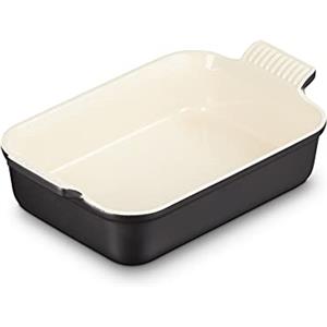 Le Creuset Pirofila rettangolare Tradition in gres vetrificato, 26 cm, 2.4 L, Nero Lucido, 71102261400001