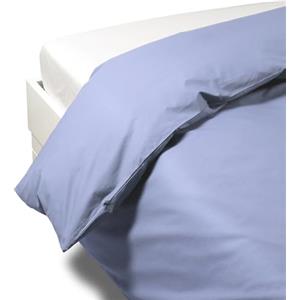 Caleffi 1003584 Percalle Sacco Completo Copripiumino per Matrimoniale Letto, Azzurro