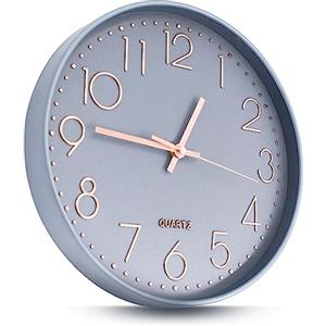 joeji's Kitchen Joeji's Orologio da Parete Cucina da 30cm - Orologio da Parete Silenzioso con Meccanismo Sweep Non Ticchettante - Design Moderno al Quarzo Decorativo per Bagno, Soggiorno, Corridoio