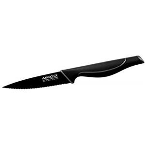 Nirosta Coltello cucina seghettato, Linea Wave in acciaio inossidabile con rivestimento antiaderente nero 11cm