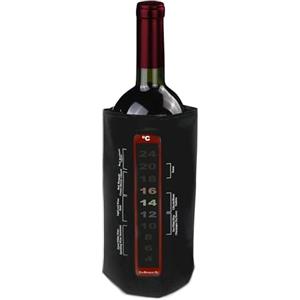 VB VIN BOUQUET Vin Bouquet FIE 108 Custodia raffreddatrice con termometro, Tessuto, 24,46 cm, Colore: Nero