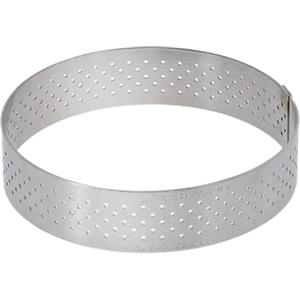 De Buyer 3099.06 - Coppapasta perforato con bordo dritto, in acciaio inox, rotondo, ø15.5 cm, altezza 2 cm