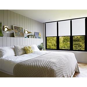 Amazon Basics Tenda a rullo oscurante, protezione dai raggi UV, isolamento termico, regolabile, senza fori, 56 x 150 cm, nero