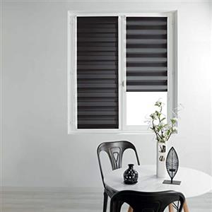 Douceur d'Intérieur Store ARRELLO Giorno E Notte, Poliestere, Daynight Nero, 45l x 180L cm