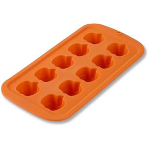 Zenker Stampo da forno in Silicone per Dolci, 10 Impronte a Forma di Mini Zucca di Halloween, Teglia da forno Resistente da -40°C a +230°C, Stampi per cioccolato Lavabile in Lavastoviglie