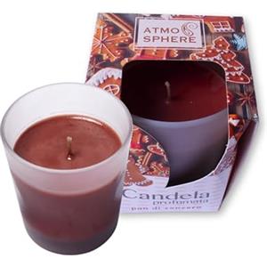 Atmosphere Chic Candela Profumata Pan di Zenzero, in Giara Piccola, Fino a 20 Ore di Durata, Fragranza Relax, Vetro Opaco