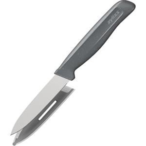 zyliss Spelucchino, 9 cm o 3.5 Pollici, Affilato in Acciaio Inossidabile Tedesco con Manico Antiscivolo in Paglia di Frumento, Coperchio di Sicurezza, da Cucina o da Verdura Professionale