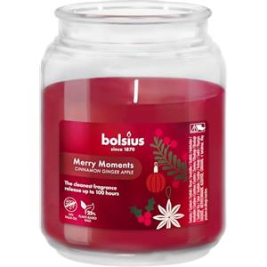 Bolsius - Merry Moments - Durata della Combustione di 100 Ore - Estrazioni Naturali - Contiene Cera Vegana - Senza Olio di Palma
