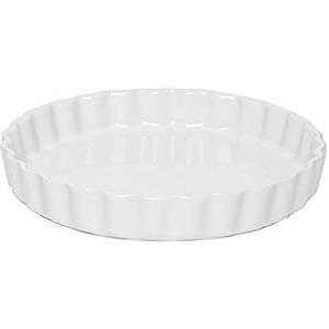 Excelsa Stampo Pirofila Rettangolare Perfetta per infornare crostate di Ogni Tipo, Ceramica, Bianco