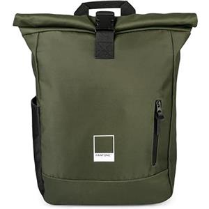 OSAMA PANTONE™ Urban - Zaino Scuola Università Lavoro, Donna Uomo in Poliestere Impermeabile Valido come Zaino da Viaggio e Trekking 22L 64x30x13 Unrolled, Zaino Porta Pc Imbottito, Zaini Rolltop con Tasche