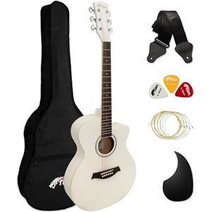 TIGER ACG1-WH Chitarra acustica Small Body con corde in acciaio per principianti - Bianco