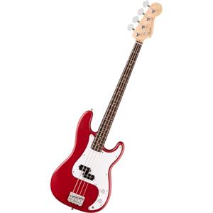 Fender Squier Debut Series Precision Chitarra Basso, Chitarra per Principianti, con garanzia di 2 anni, Raso Rosso Dakota