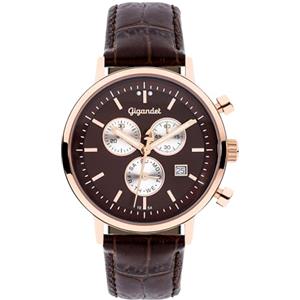 Gigandet Orologio Analogico al Quarzo Giapponese Unisex-Adulto con Cinturino in Pelle 10VNAG6NE/009