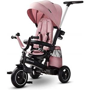 kk Kinderkraft Kinderkraft Triciclo EASYTWIST, Passeggino con Maniglione, Sedia Girevole 360 Gradi, per Bambini, 9 Mesi - 5 Anni, Rosa