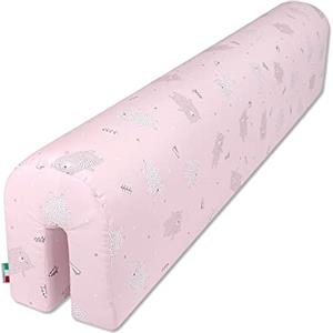 Babysanity Paracolpi Lettino Neonato Cuscino Riduttore Lettino Protezione Letto (90 Cm, Orsetto Rosa)