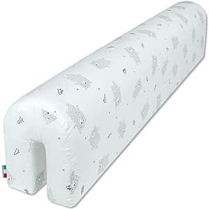 Babysanity Paracolpi Lettino Neonato Cuscino Riduttore Lettino Protezione Letto (90 Cm, Orsetto Bianco)